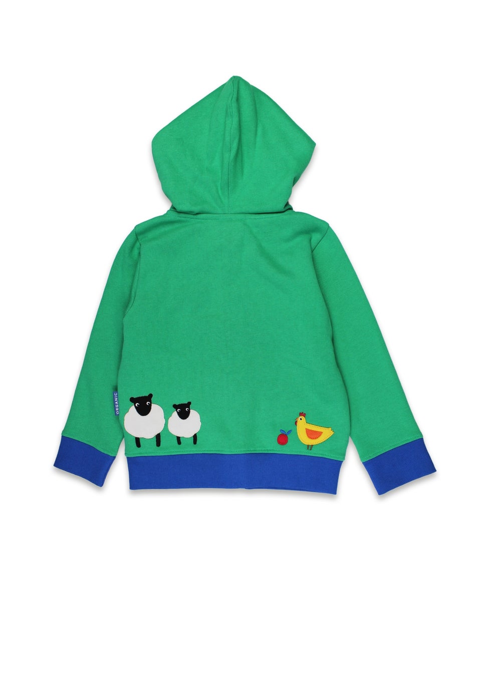 Toby Tiger Organic Green Farm Applique Hoodie (6 months - 6 years)