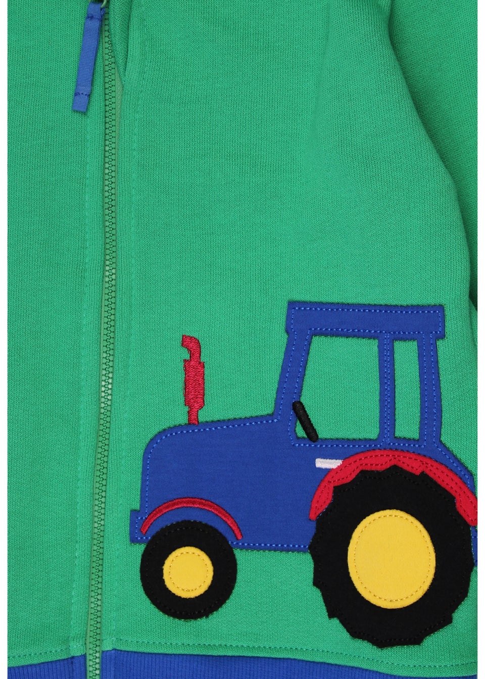 Toby Tiger Organic Green Farm Applique Hoodie (6 months - 6 years)
