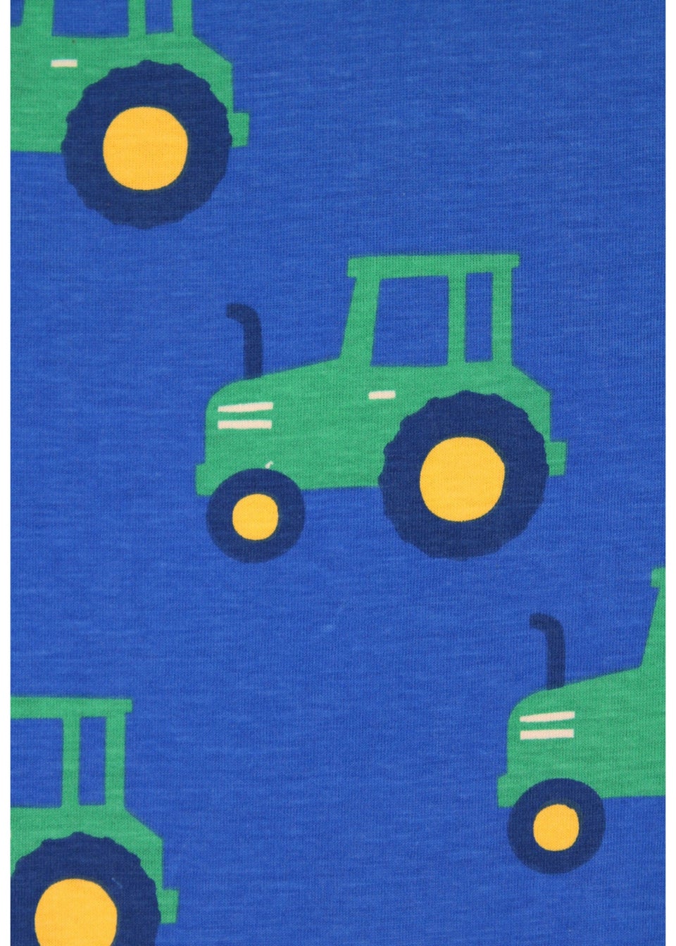 Toby Tiger Organic Blue Tractor Print Baby Body (Newborn - 12 months)