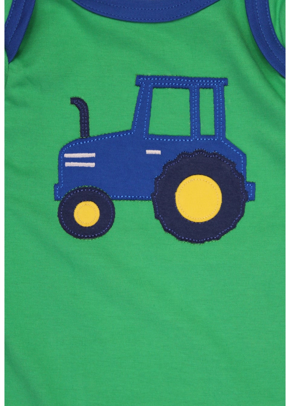 Toby Tiger Organic Green Tractor Applique Sleepsuit (Newborn - 12 months)