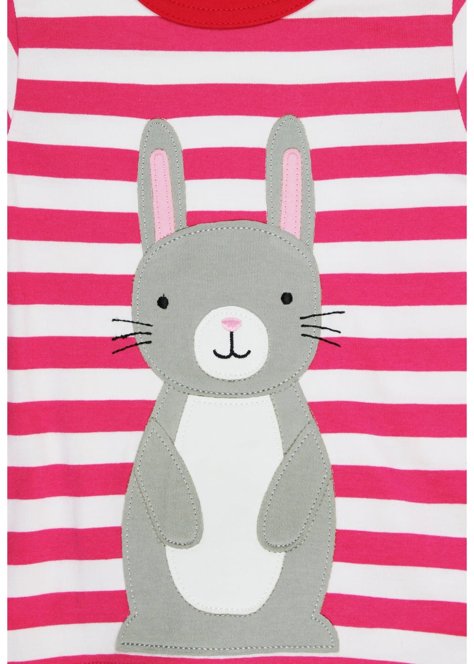 Toby Tiger Organic Pink Bunny Tail Applique T-Shirt (6 months - 8 years)