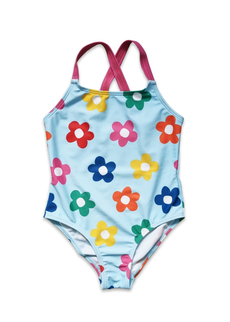 Toby Tiger Multi Colour Flower Print Kids Swimsuit (2 years - 8 years)