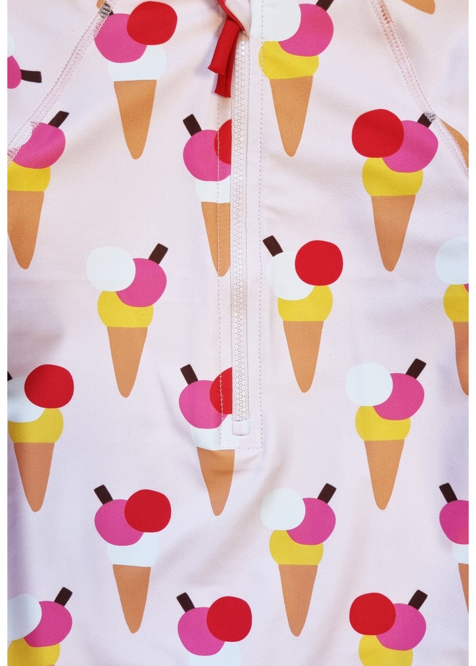 Toby Tiger Pink Ice Cream Print Baby Swimsuit (3  months - 24 months)