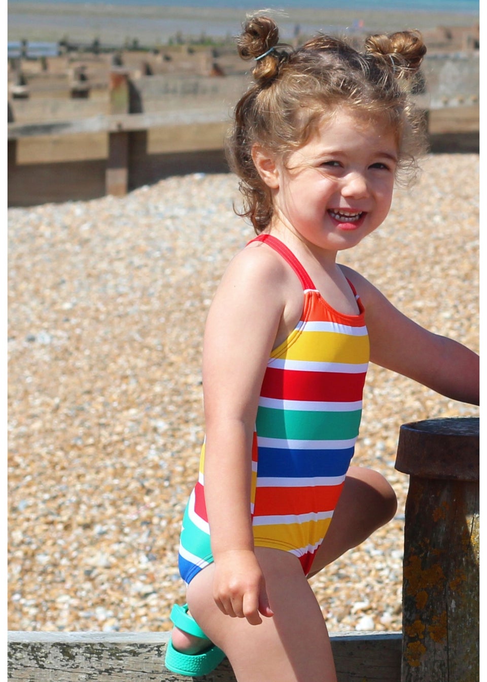Toby Tiger Multi Colour Stripe Print Kids Swimsuit (2 years - 8 years)