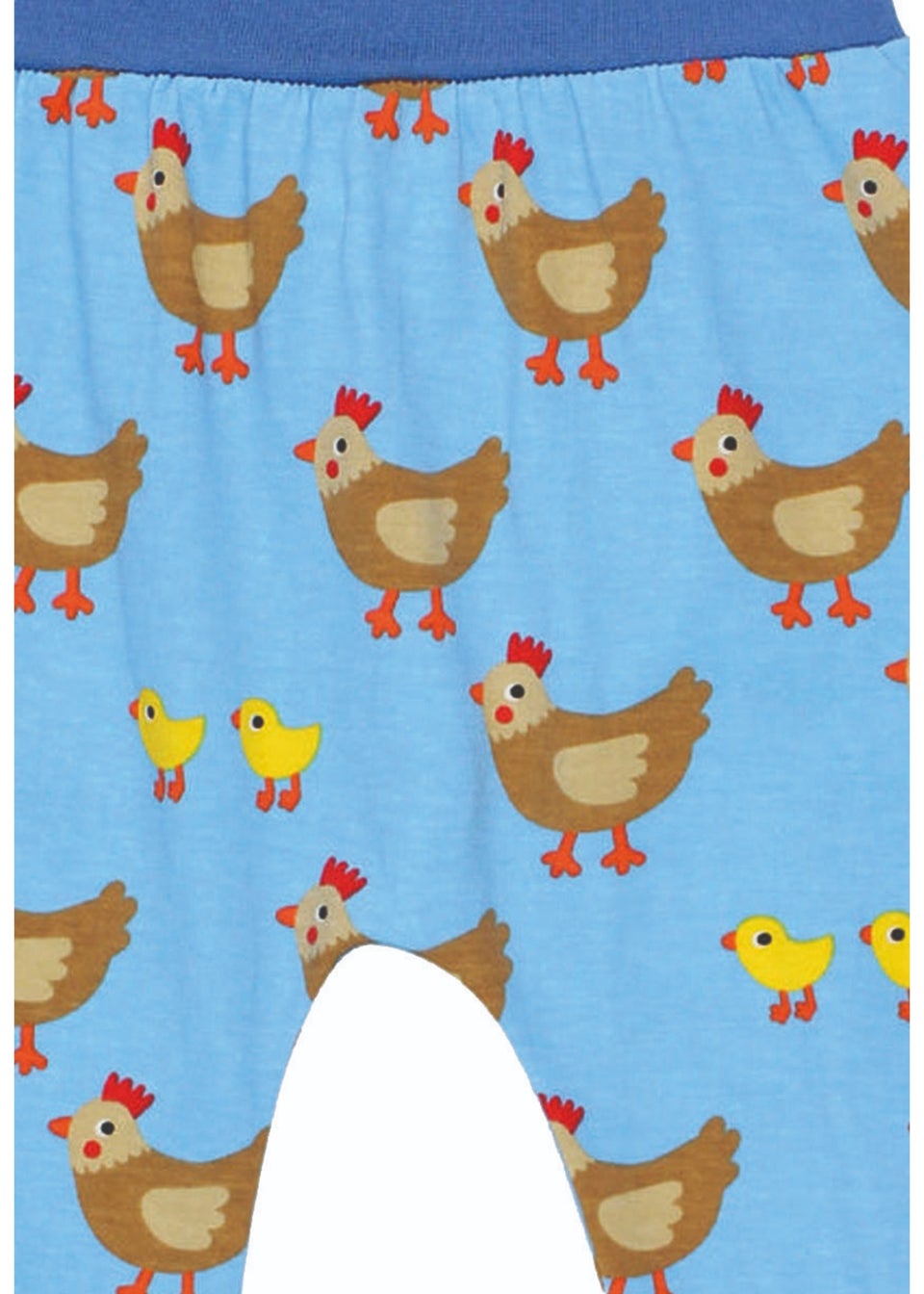 Toby Tiger Organic Blue Chicken Print Yoga Pants (Newborn - 3 years)