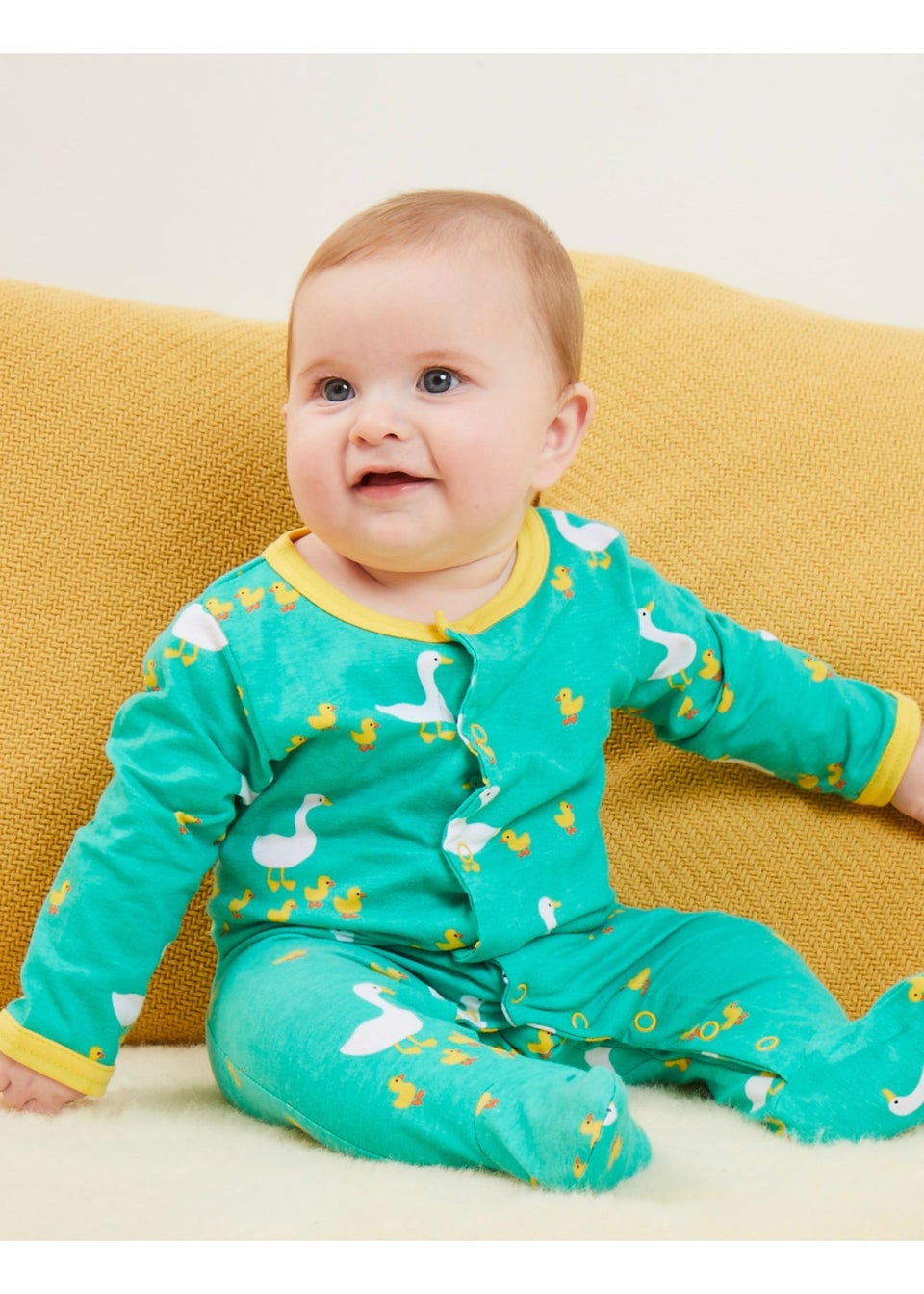 Toby Tiger Organic Green Duck Print Baby Gift Set (Newborn - 12 months)