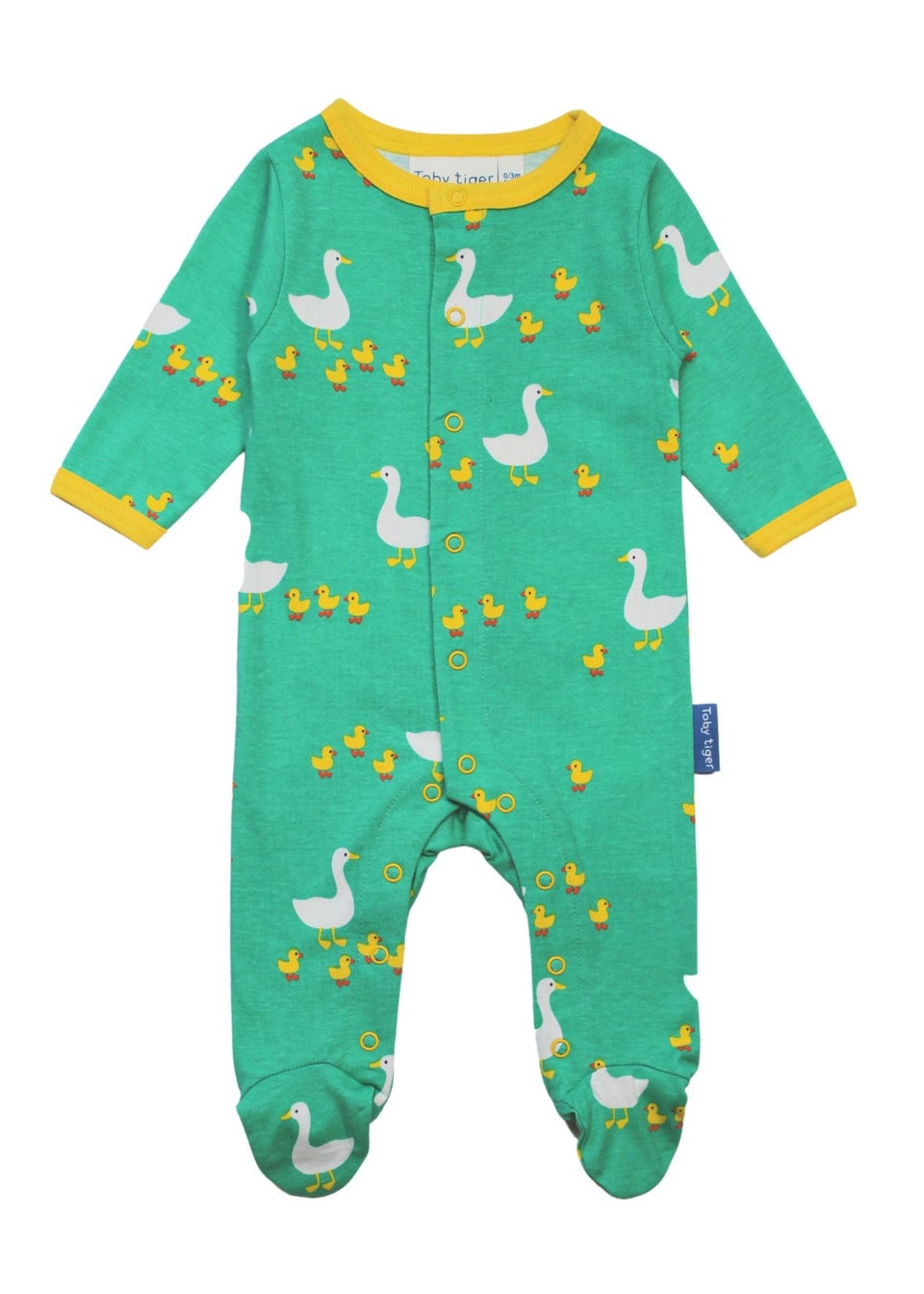Toby Tiger Organic Green Duck Print Baby Gift Set (Newborn - 12 months)