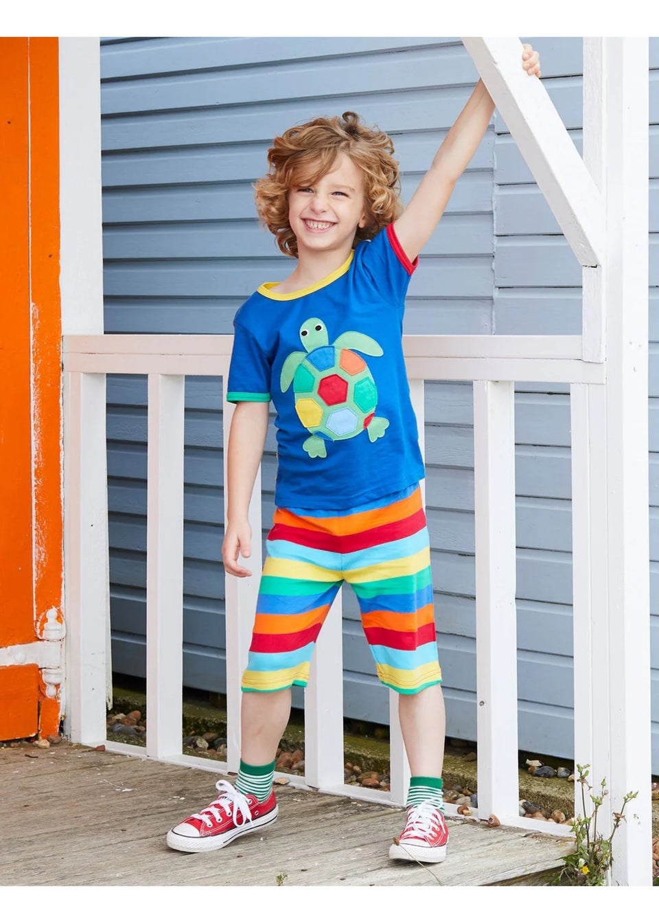 Toby Tiger Organic Blue Turtle Applique T-Shirt (3 months - 6 years)