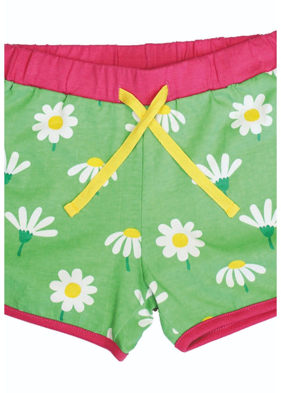 Toby Tiger Organic Green Daisy Print Running Shorts (6 months - 6 years)