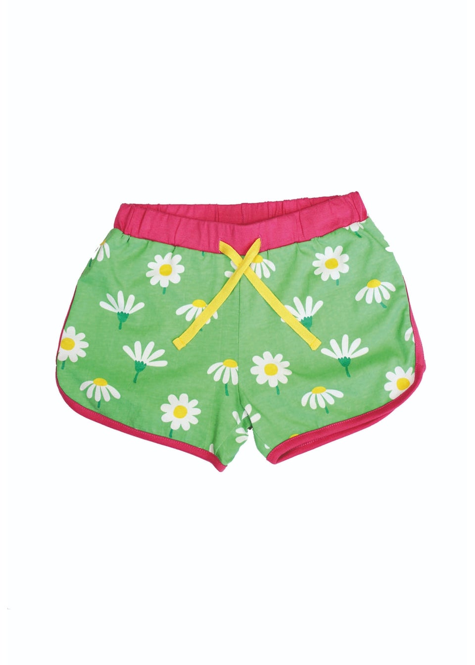 Toby Tiger Organic Green Daisy Print Running Shorts (6 months - 6 years)