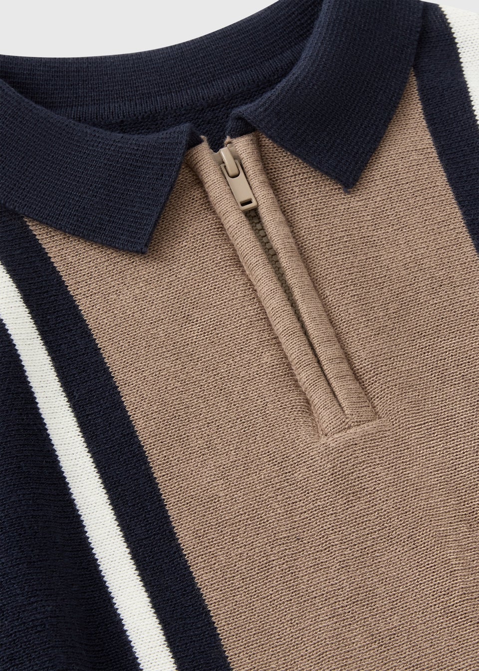 Boys Navy Knit Polo Jumper (1-7yrs)