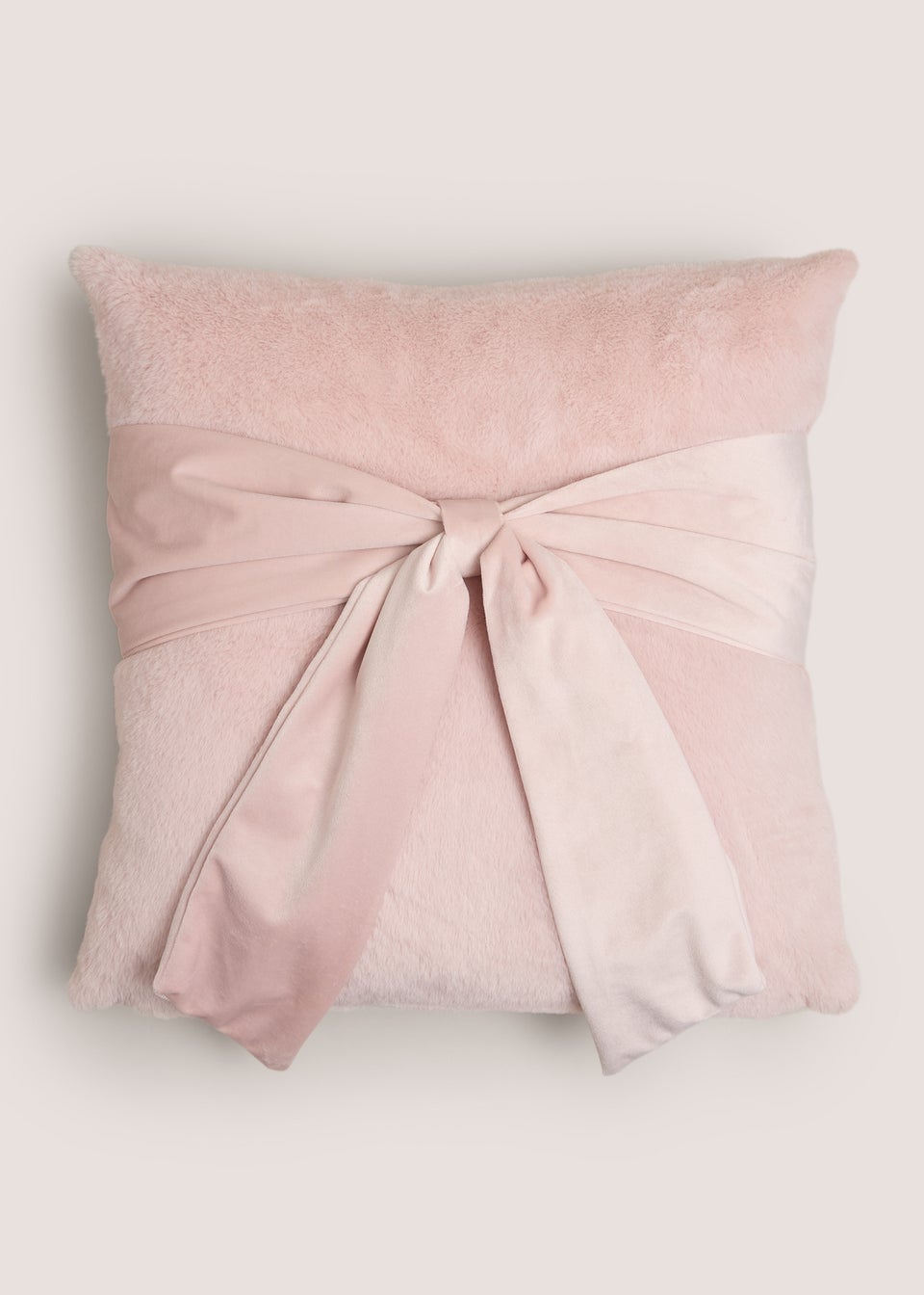 Pink 3D Bow Fleece Cushion
