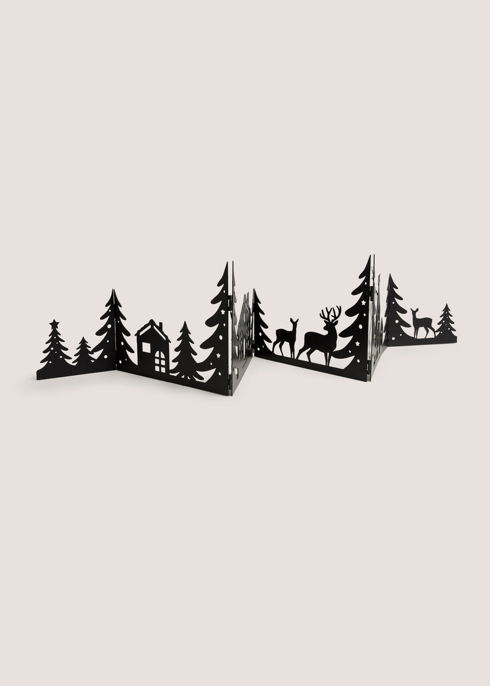 Black Christmas House Scene Decoration