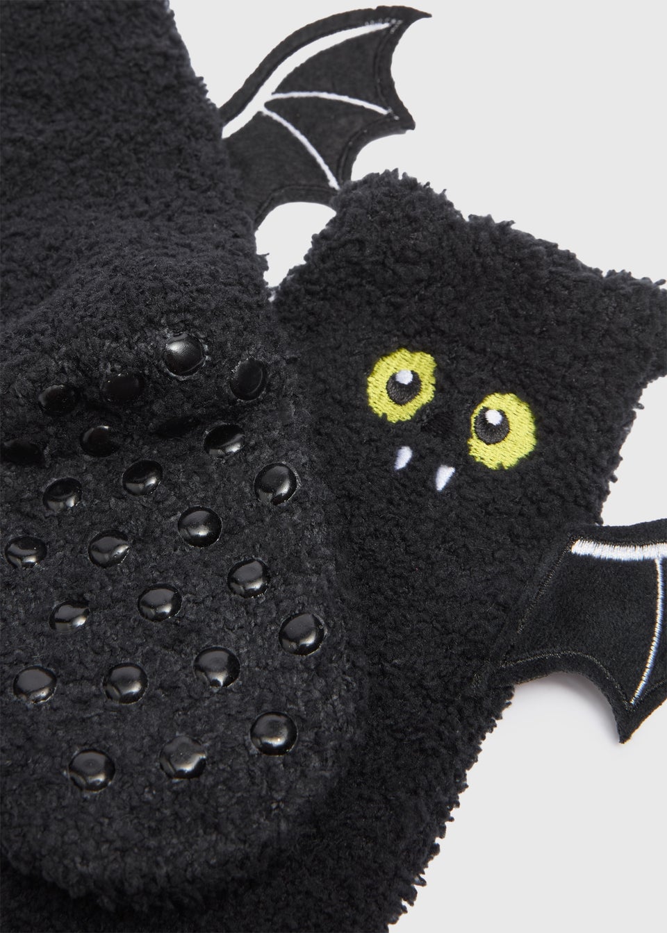 Kids Black Bat Fluffy Socks