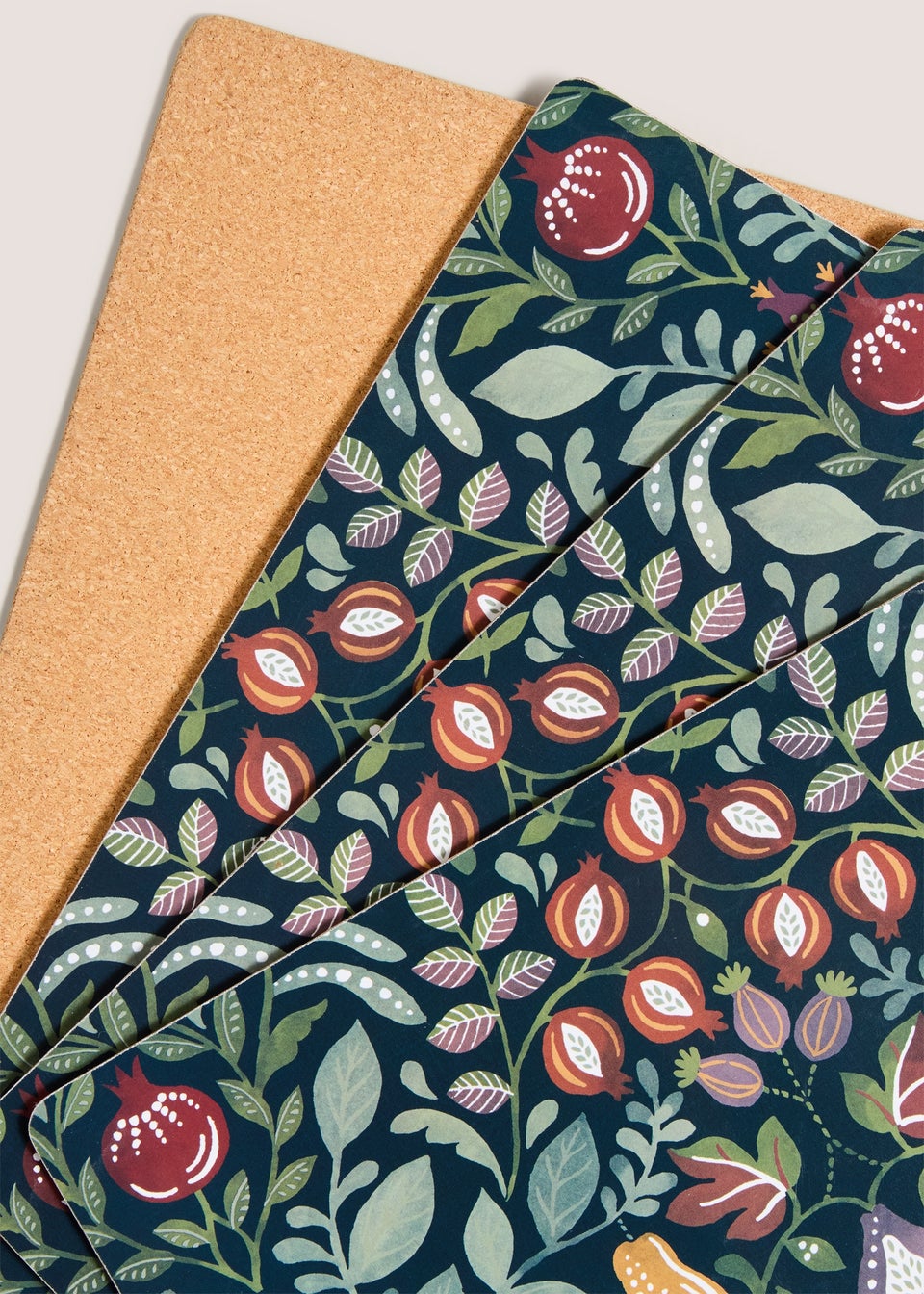 4 Pack Folk Harvest Corkback Placemats
