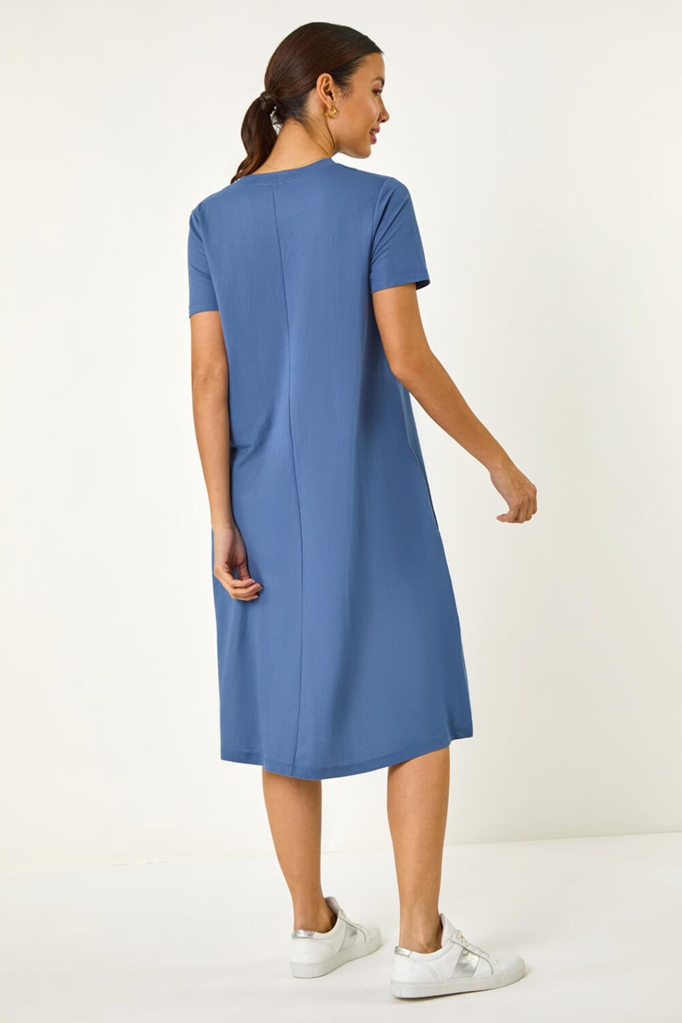 Roman Blue Relaxed T-Shirt Jersey Dress