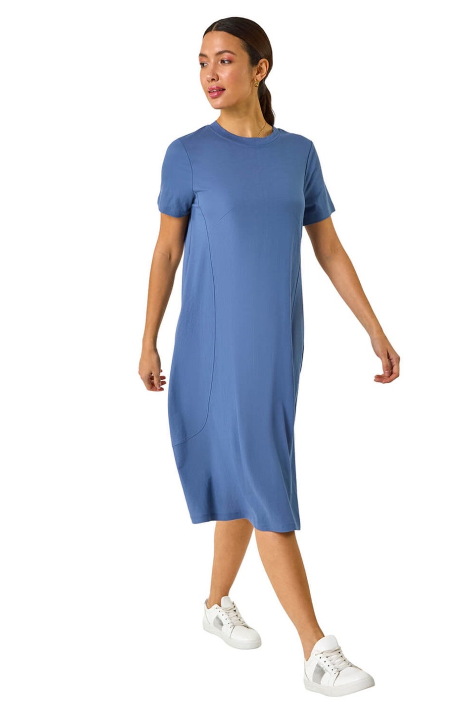 Roman Blue Relaxed T-Shirt Jersey Dress