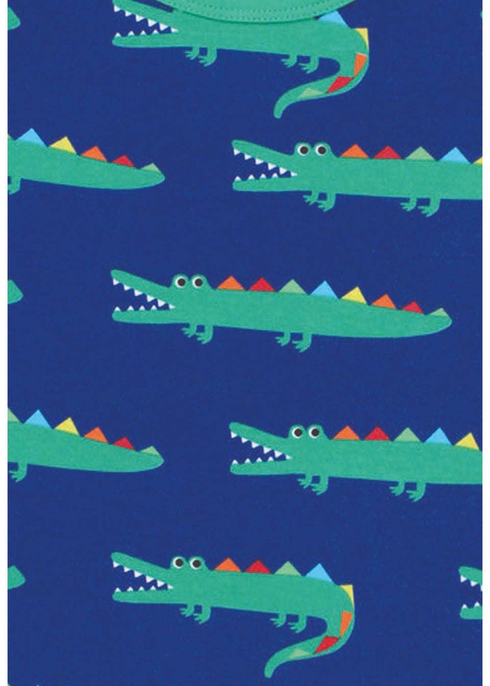 Toby Tiger Organic Blue  Crocodile Print T-Shirt (3 months - 8 years)