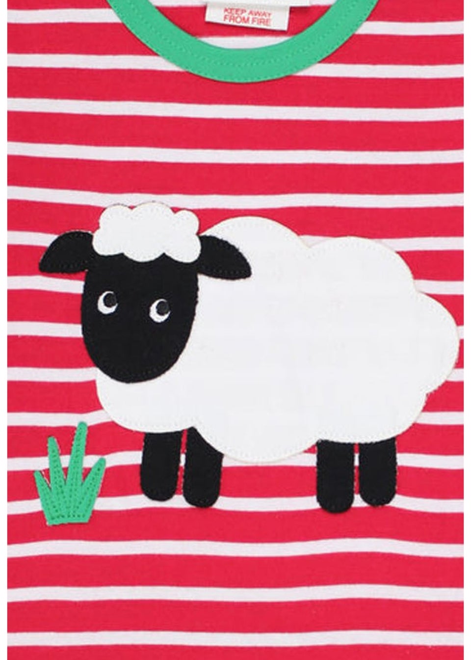 Toby Tiger Organic Red  Sheep Applique T-Shirt (3 months - 6 years)