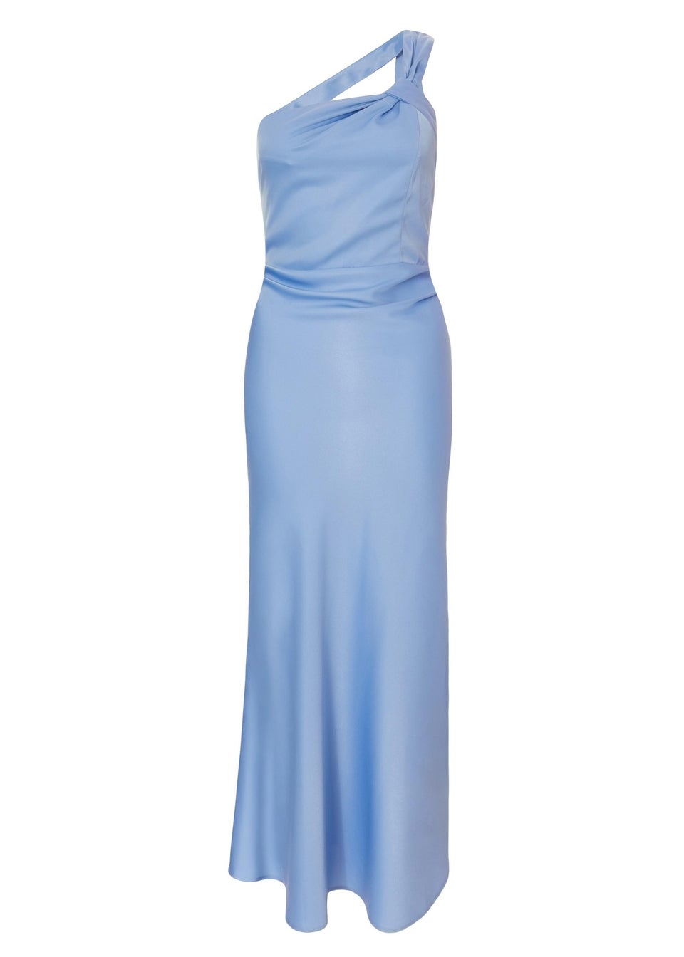 Quiz Blue One Shoulder Midaxi Dress