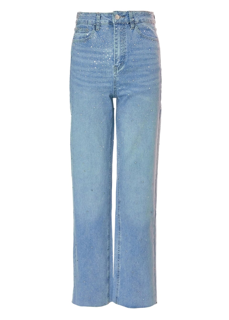 Quiz Blue Denim Embellished Jeans