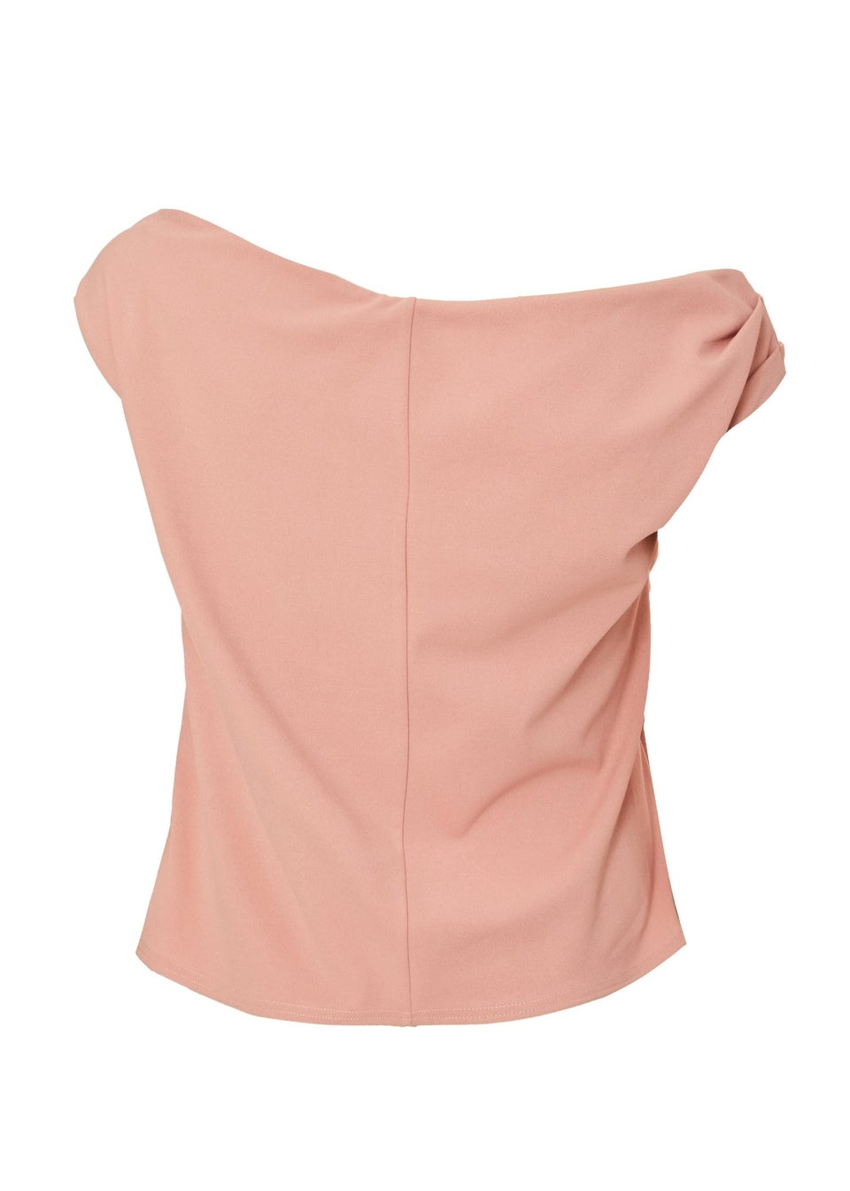 Quiz Pink Curve Drape Neck Top