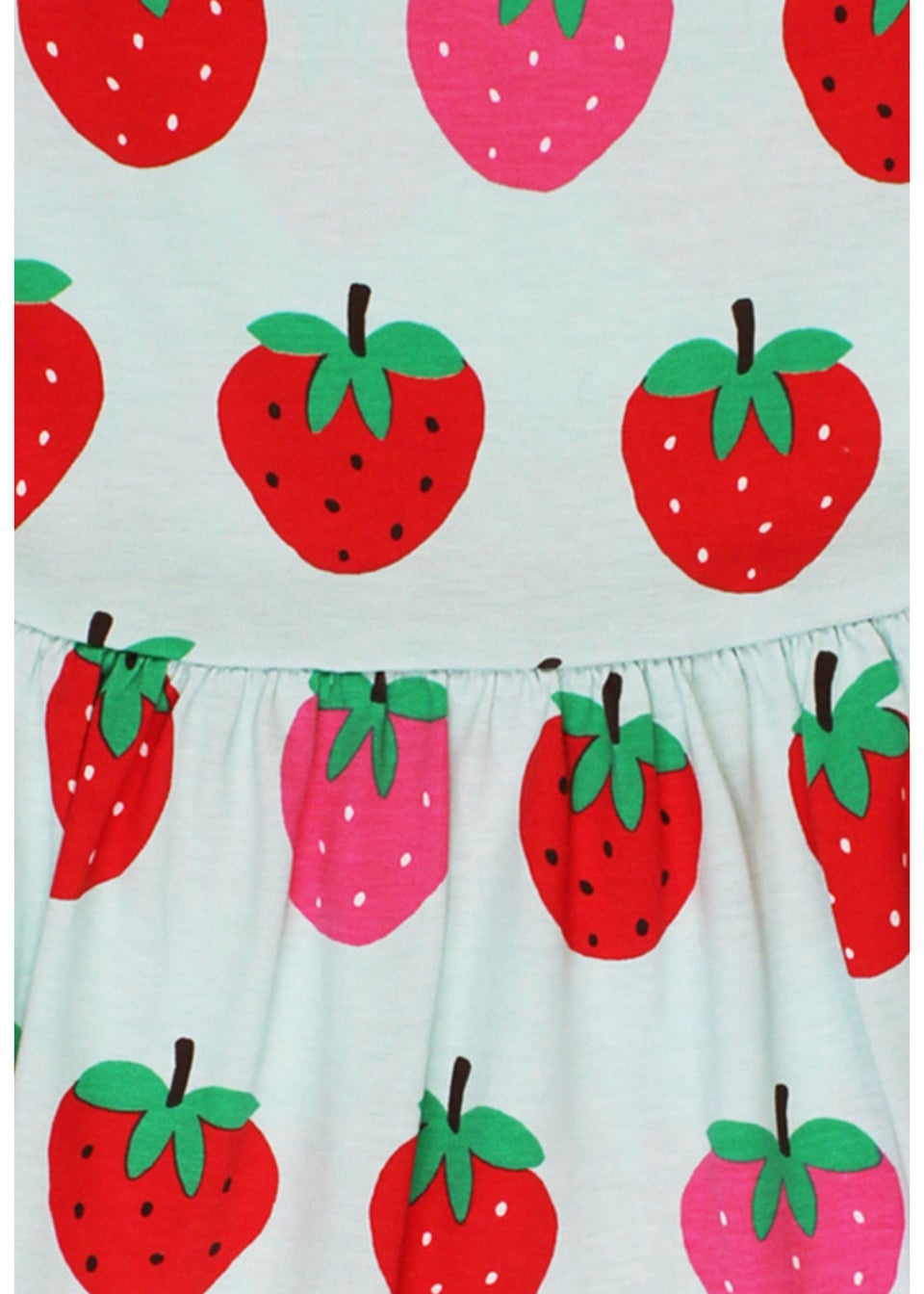 Toby Tiger Organic Red Strawberry Print Summer Dress (12 months - 8 years)