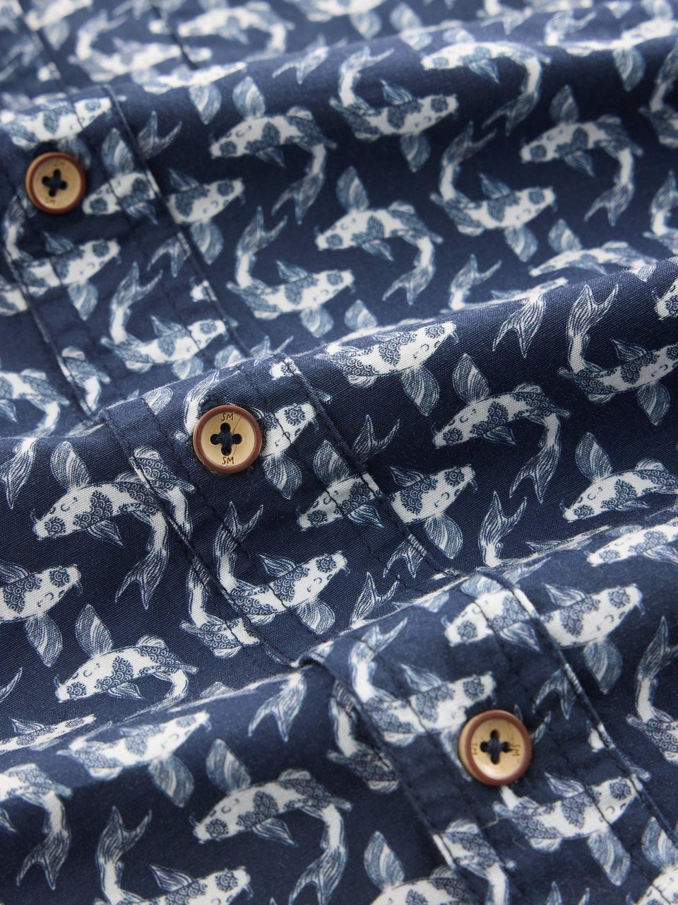 Hemd Finsbury mit Koi Karpfen Print