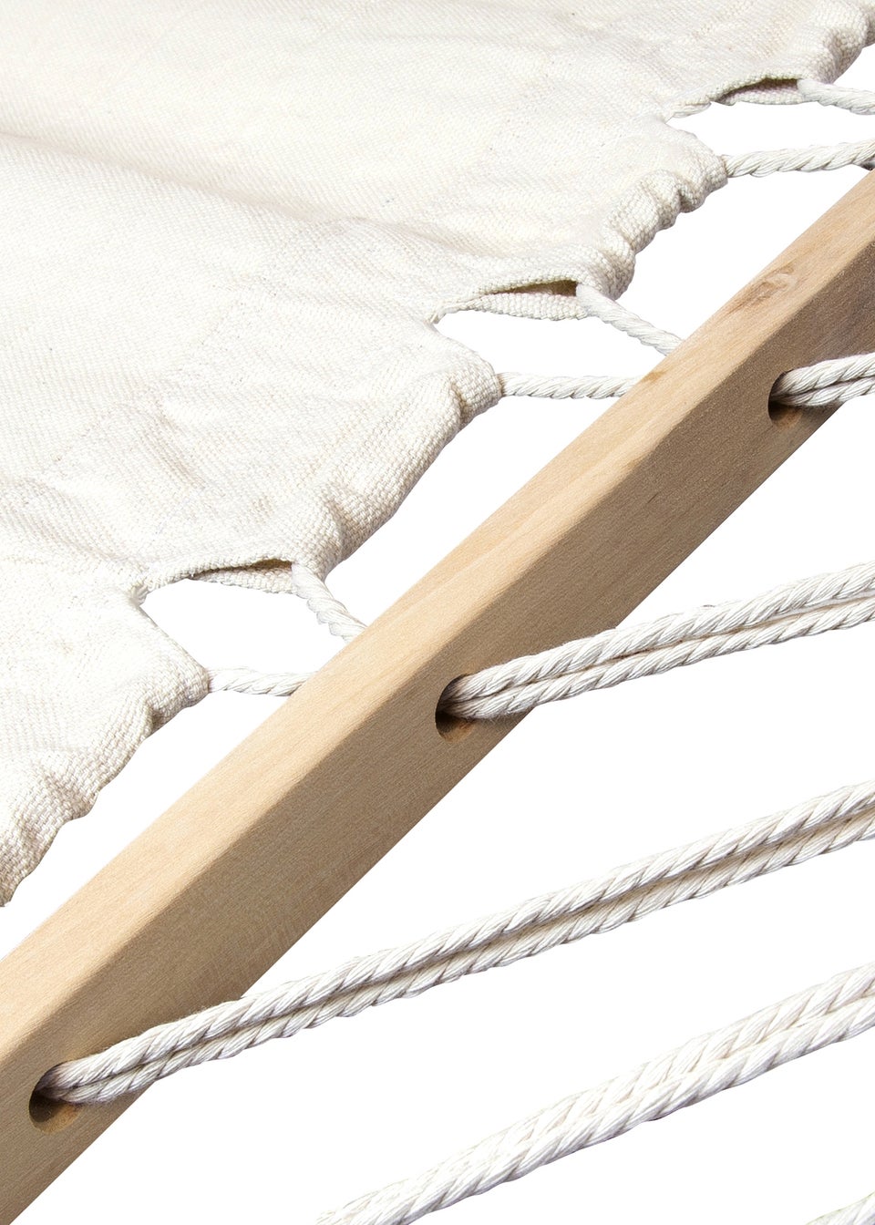 Charles Bentley 3M Garden Hammock With Wooden Arc Stand Cream (One Person)