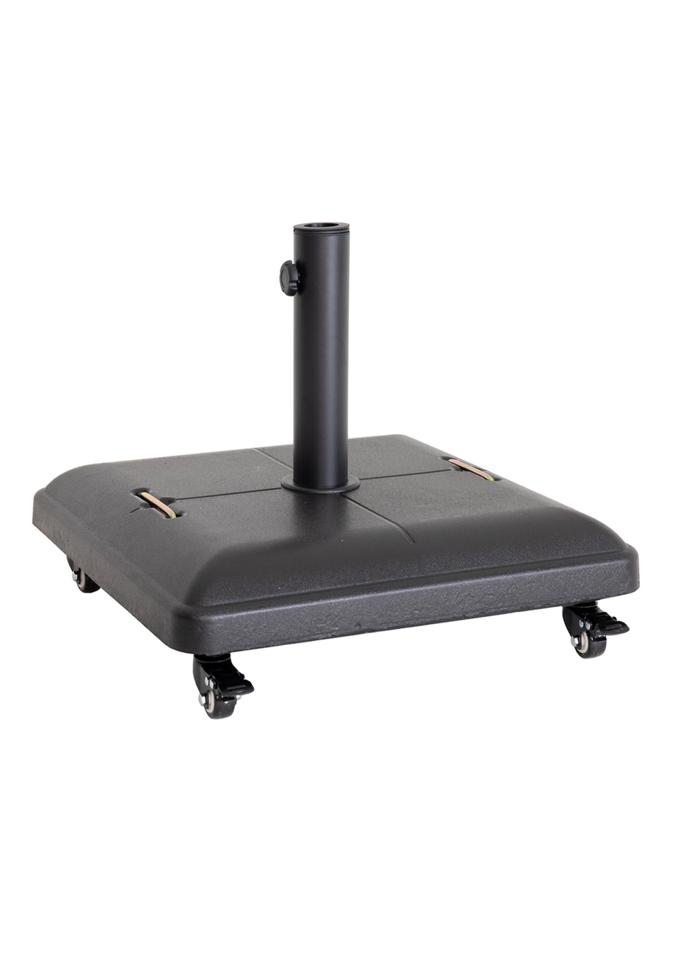 Charles Bentley Square Concrete Parasol Base Umbrella Stand With Wheels