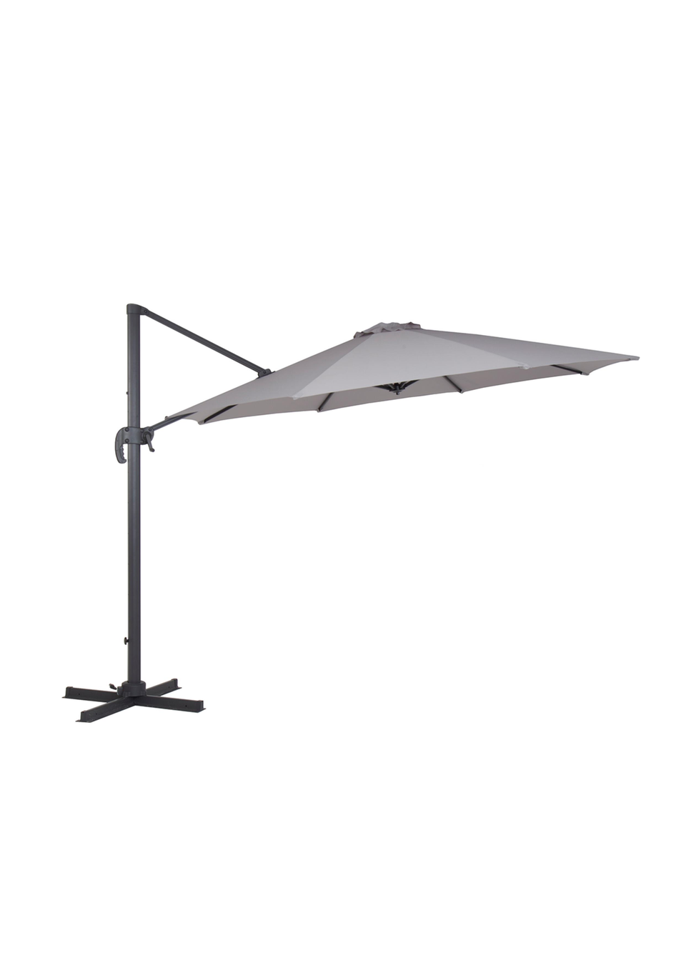 Charles Bentley X-Large Hanging Banana Cantilever Umbrella Parasol Grey