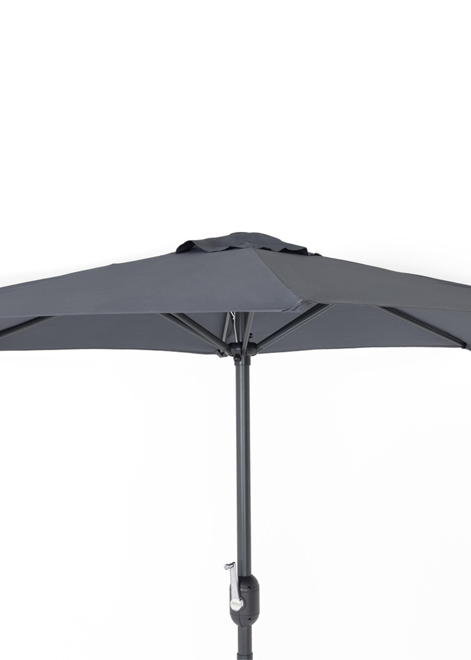 Charles Bentley Garden Patio Market Umbrella Parasol Crank Function Grey