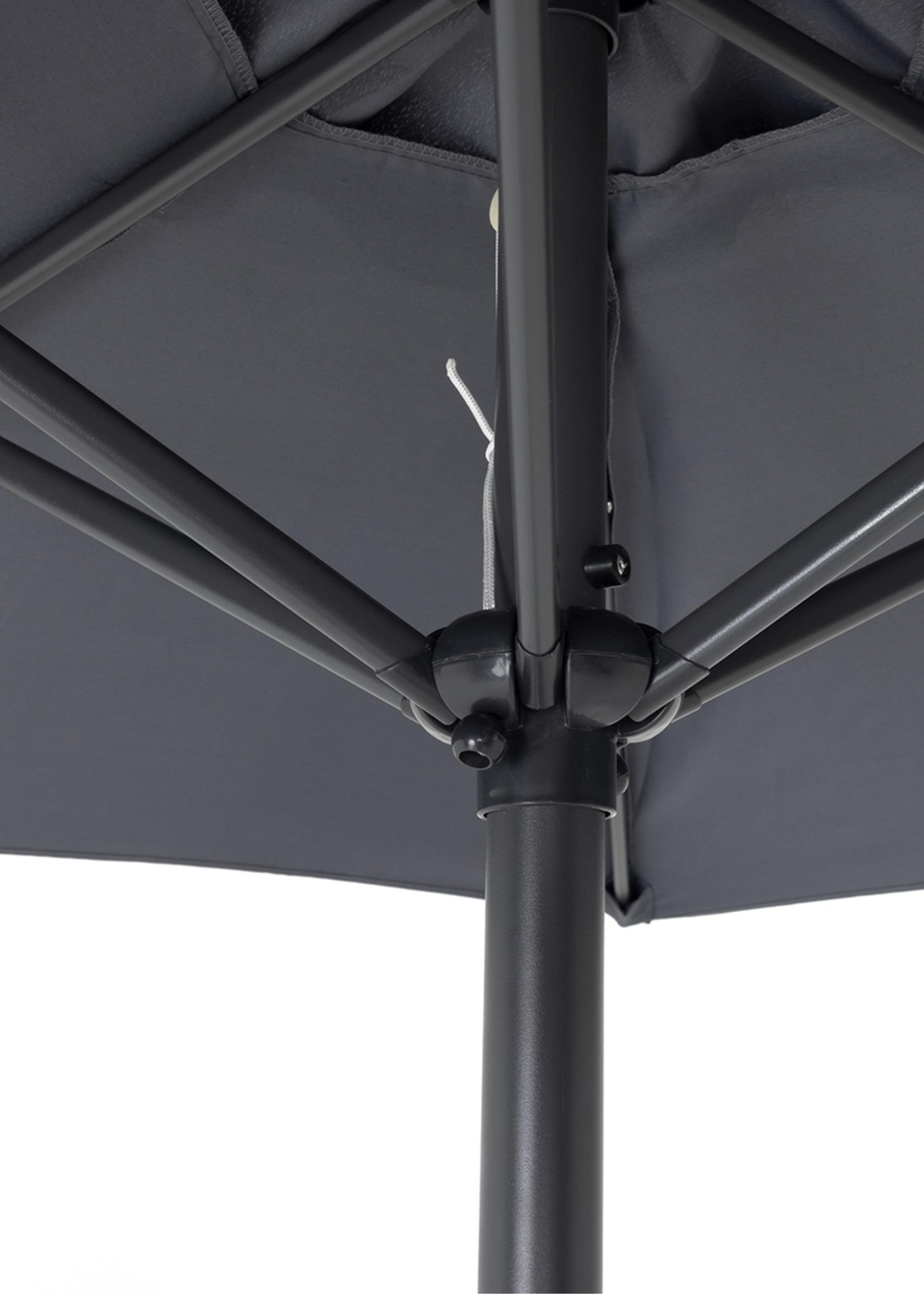 Charles Bentley Garden Patio Market Umbrella Parasol Crank Function Grey