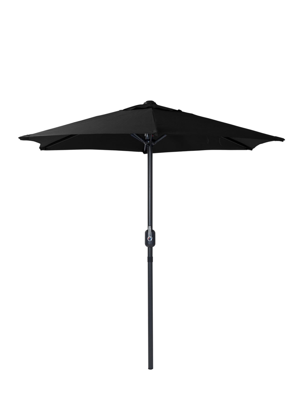 Charles Bentley Garden Patio Market Umbrella Parasol Crank Function Black
