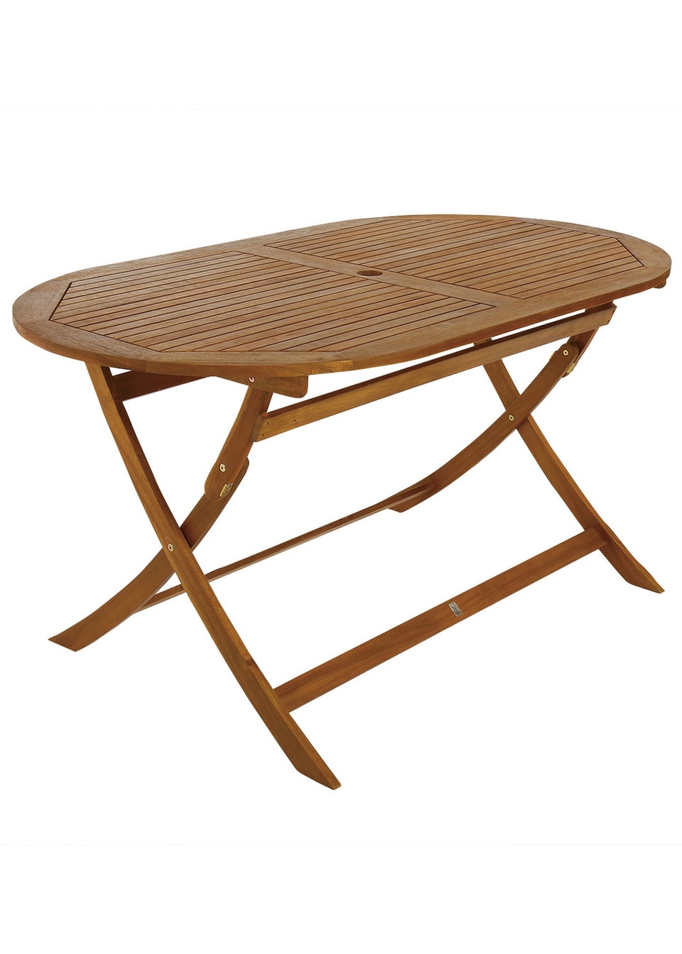 Charles Bentley FSC Wooden Furniture Oval Table (H74cm x W150cm x D85cm)