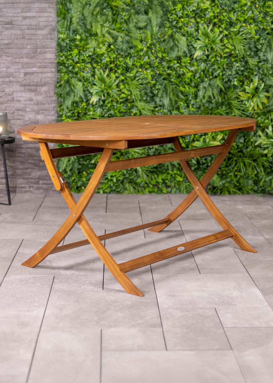 Charles Bentley FSC Wooden Furniture Oval Table (H74cm x W150cm x D85cm)
