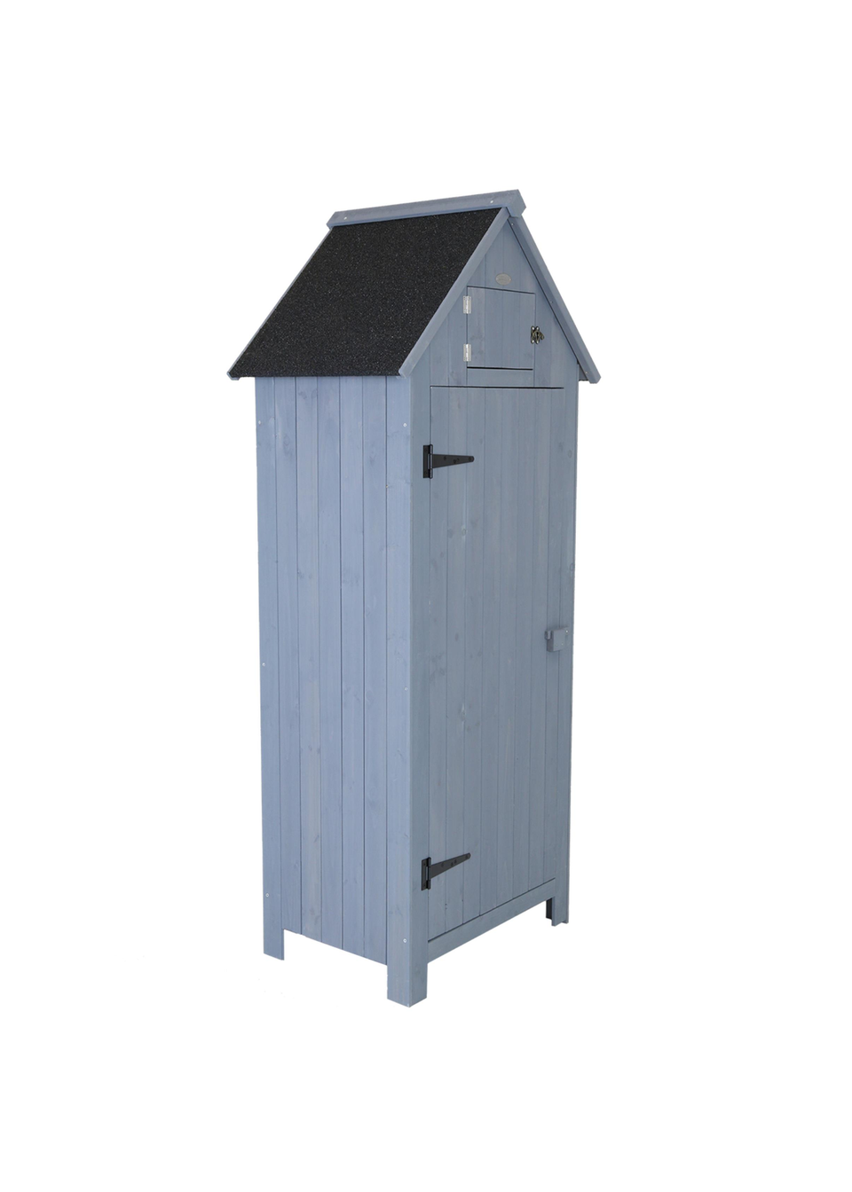 Charles Bentley FSC Slim Tall Garden Storage Shed Grey