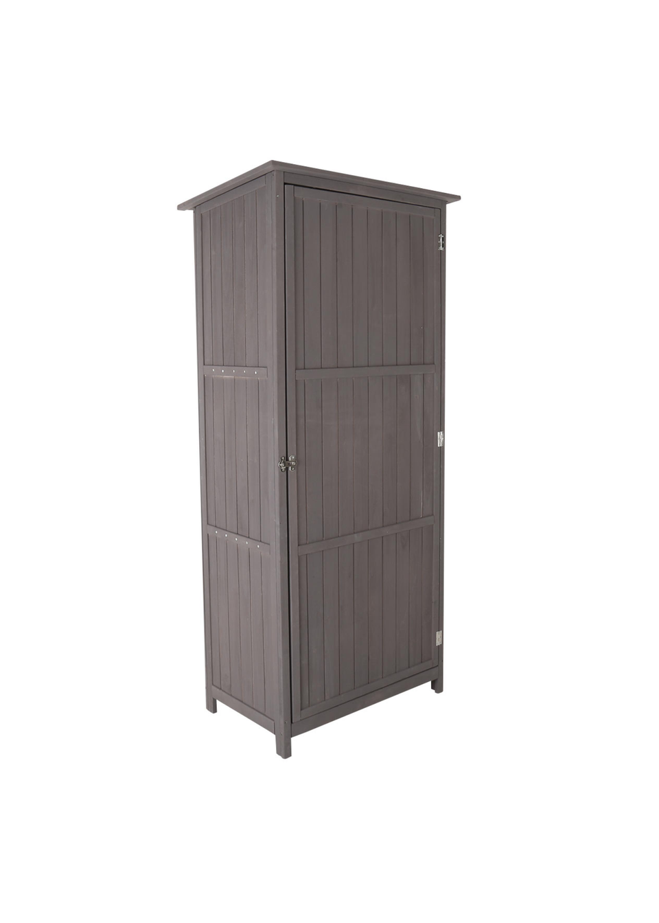 Charles Bentley FSC Wooden Storage Shed Grey Tall Outdoor