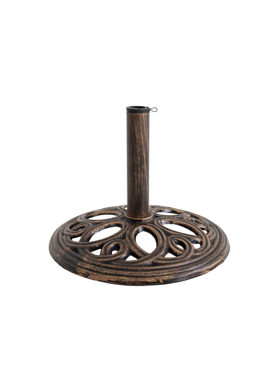 Charles Bentley Cast Iron Round Patio Umbrella Parasol Base Stand Bronze