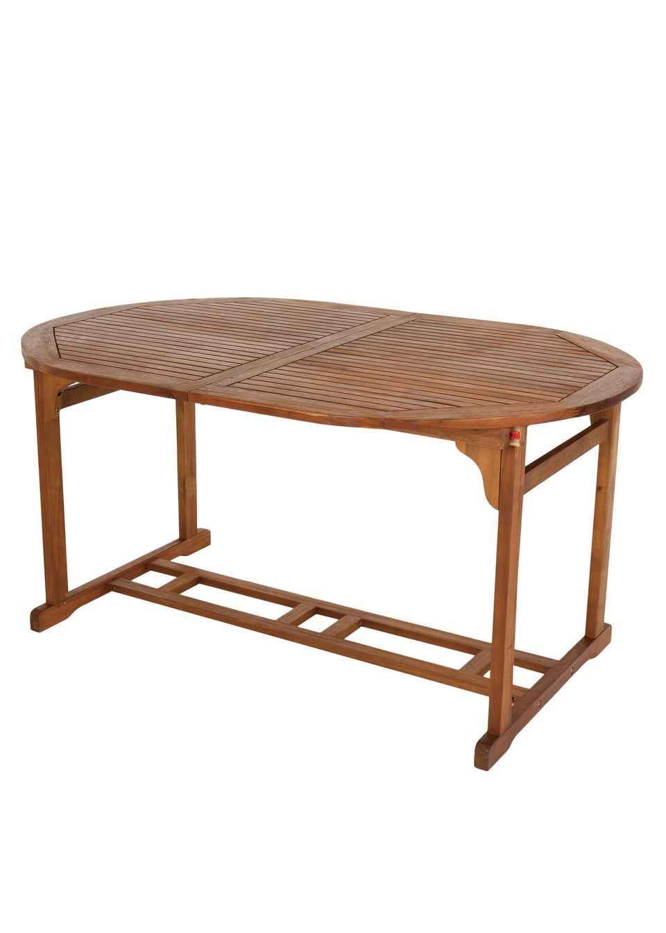 Charles Bentley FSC Acacia Hardwood Oval Extendable Table (H74cm x W150-200cm x D100cm)