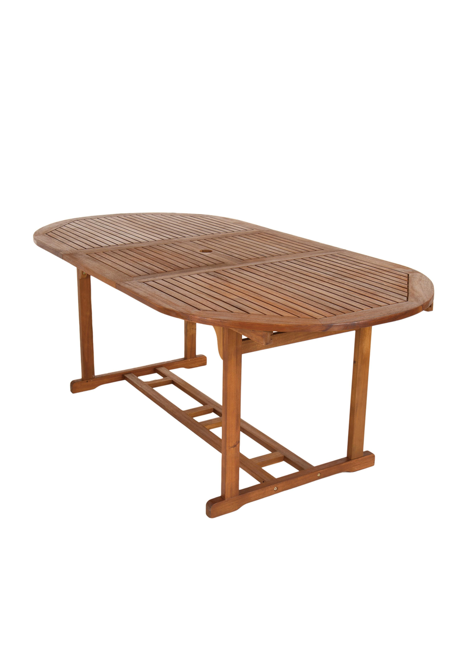 Charles Bentley FSC Acacia Hardwood Oval Extendable Table (H74cm x W150-200cm x D100cm)