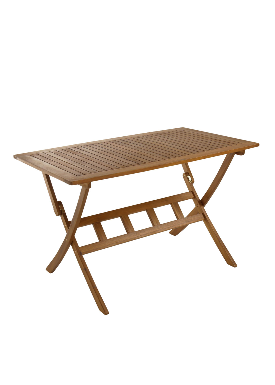 Charles Bentley FSC Acacia Hardwood Rectangular Folding Table (H74cm x W120cm x D70cm)