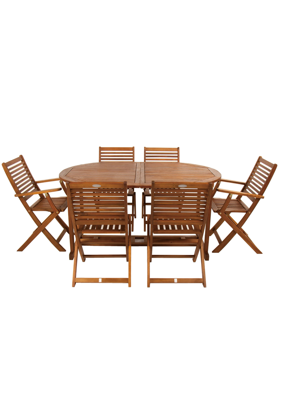 Charles Bentley FSC Acacia Hardwood Furniture Set with Extendable Table (6 Seater)
