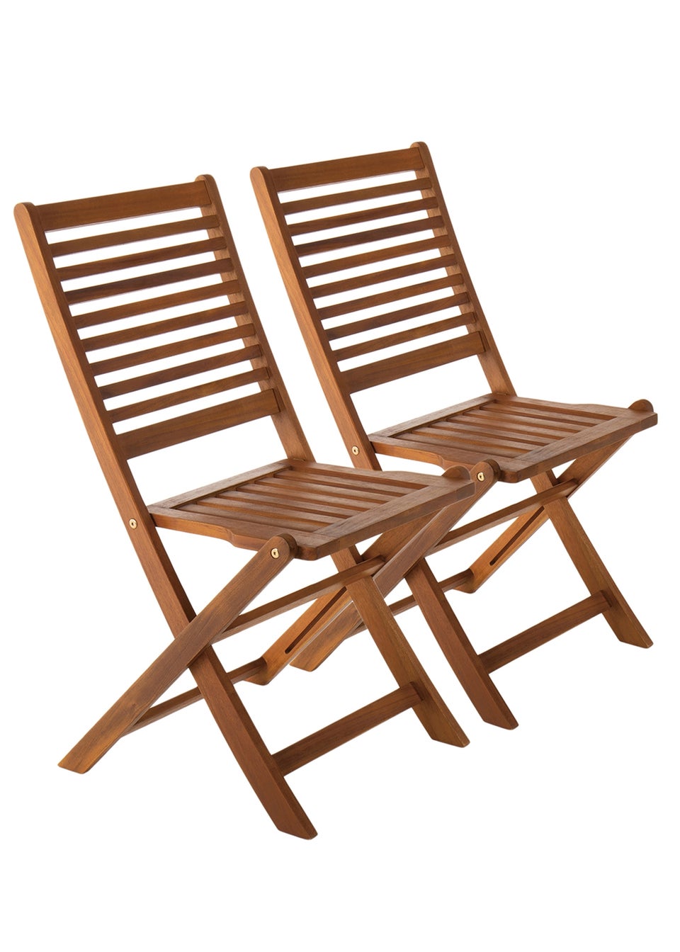 Charles Bentley FSC Acacia Wooden Furniture Patio Oval Table & 6 Chairs (7 Piece)