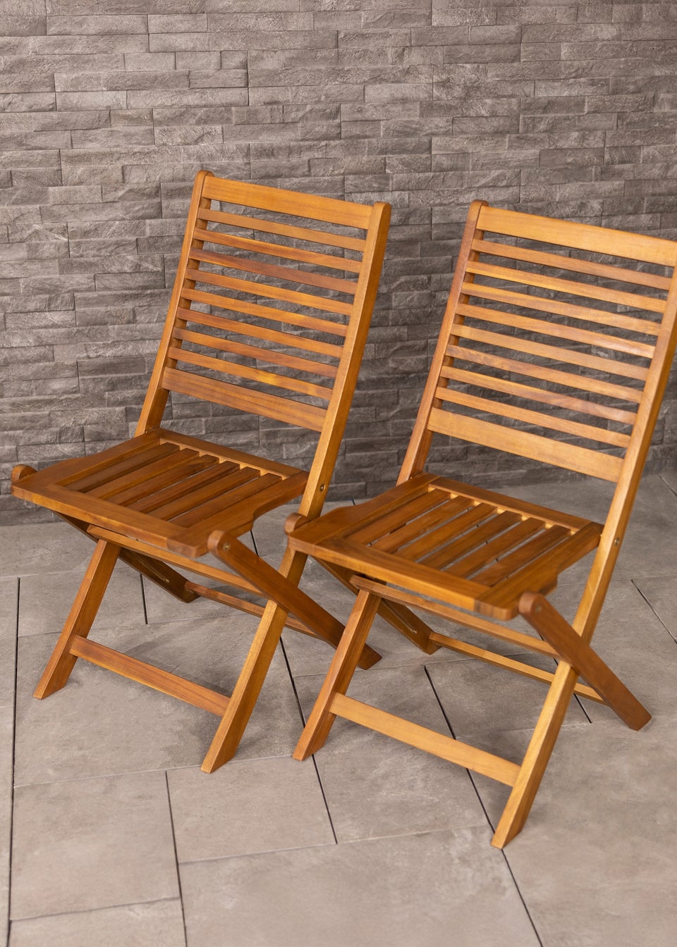 Charles Bentley FSC Acacia Wooden Furniture Patio Oval Table & 6 Chairs (7 Piece)