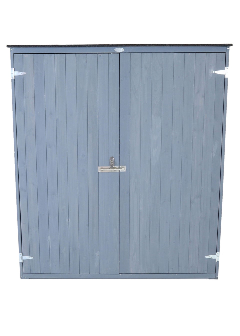 Charles Bentley FSC Garden Chest Storage Shed Grey Wooden (H155cm x L55cm x W138cm)