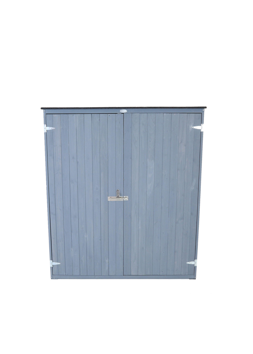 Charles Bentley FSC Garden Chest Storage Shed Grey Wooden (H155cm x L55cm x W138cm)