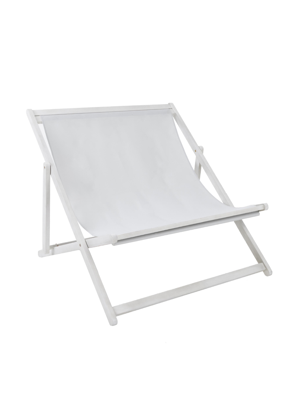 Charles Bentley FSC Certified Eucalyptus White Washed Double Deck Chair Grey