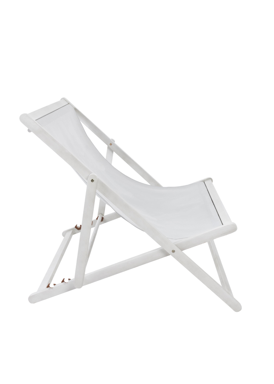 Charles Bentley FSC Certified Eucalyptus White Washed Double Deck Chair Grey