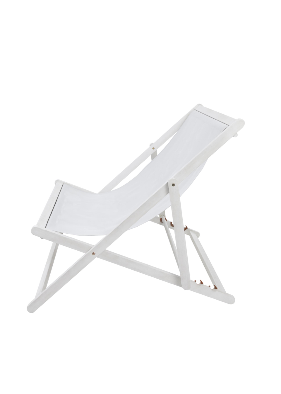 Charles Bentley FSC Certified Eucalyptus White Washed Double Deck Chair Grey